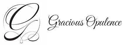 A black and white image of the word gracious.