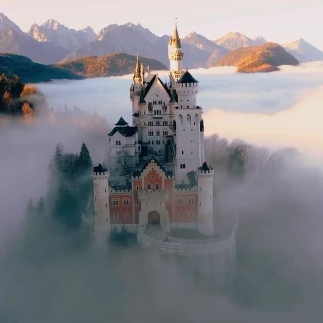 A castle in the middle of the clouds